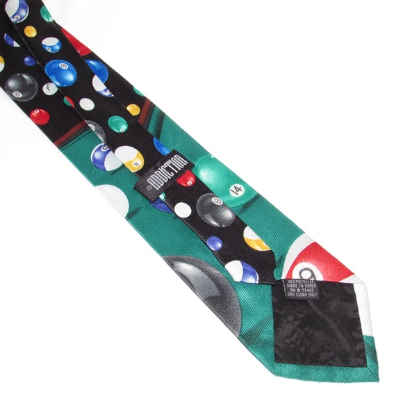 Men's Billiards Tie Pool Hall Business Tie - Picture 2 of 2